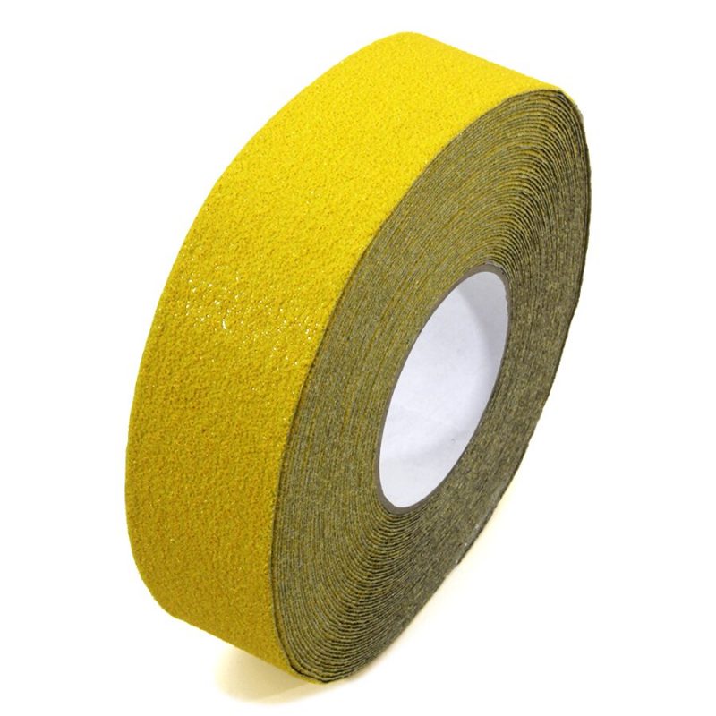 Žlutá korundová protiskluzová páska pro nerovné povrchy FLOMA Conformable - 18,3 x 5 cm tloušťka 1,1 mm (cena za 1 ks)