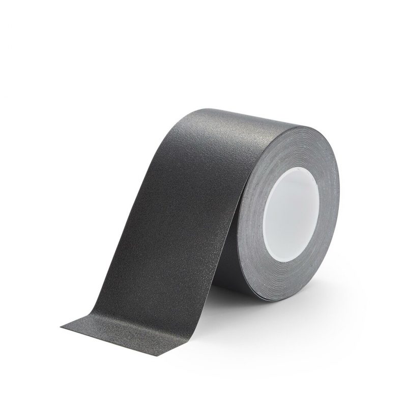 Černá plastová voděodolná protiskluzová páska FLOMA Resilient Standard - 18,3 m x 10 cm a tloušťka 1 mm (cena za 1 ks)