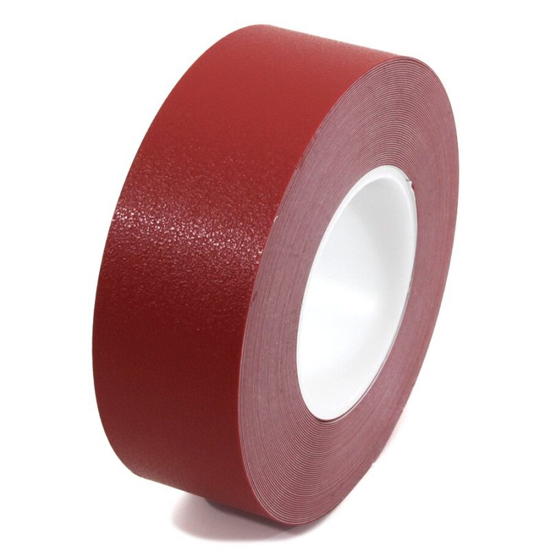 Červená plastová voděodolná protiskluzová páska FLOMA Resilient Standard - 18,3 m x 5 cm a tloušťka 1 mm (cena za 1 ks)