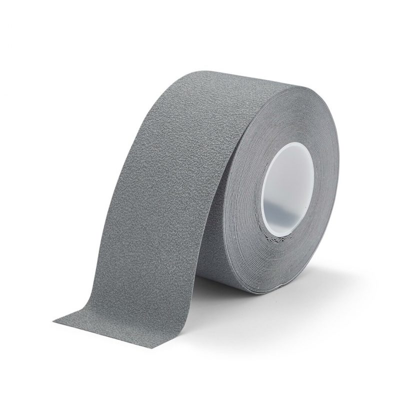 Šedá plastová protiskluzová páska FLOMA Cushion Grip - 18,3 m x 10 cm a tloušťka 0,9 mm (cena za 1 ks)