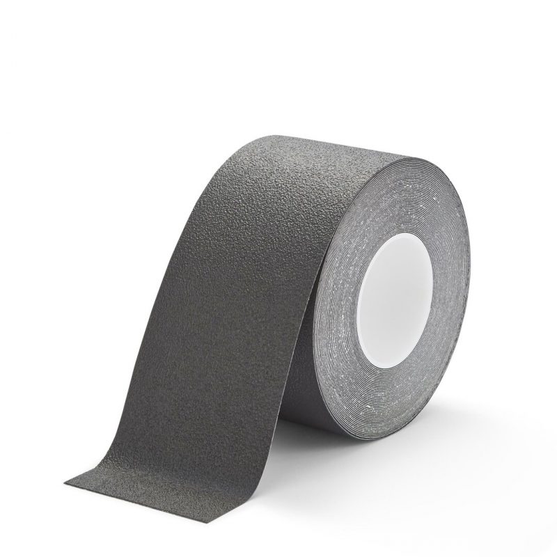Černá plastová voděodolná protiskluzová páska FLOMA Super Resilient - 18,3 m x 10 cm a tloušťka 1,3 mm (cena za 1 ks)