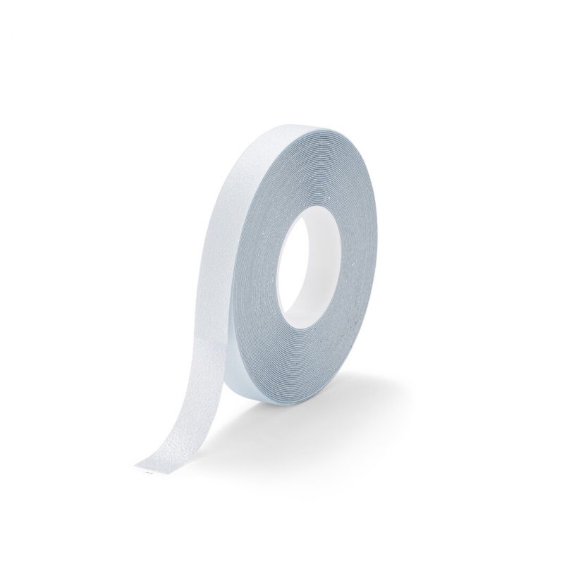 Průhledná plastová voděodolná protiskluzová páska FLOMA Super Resilient - 18,3 m x 2,5 cm a tloušťka 1,3 mm (cena za 1 ks)