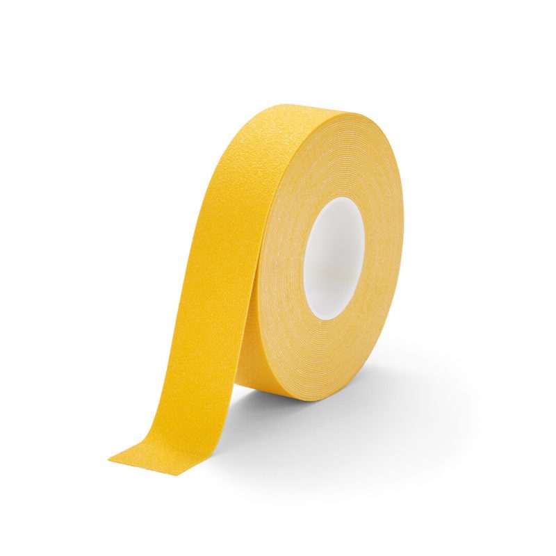 Žlutá plastová voděodolná protiskluzová páska FLOMA Super Resilient - 18,3 m x 5 cm a tloušťka 1,3 mm (cena za 1 ks)
