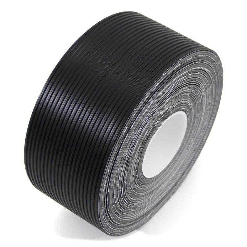 Černá gumová ochranná protiskluzová páska FLOMA Ribbed - 18,3 m x 10 cm a tloušťka 1,7 mm (cena za 1 ks)
