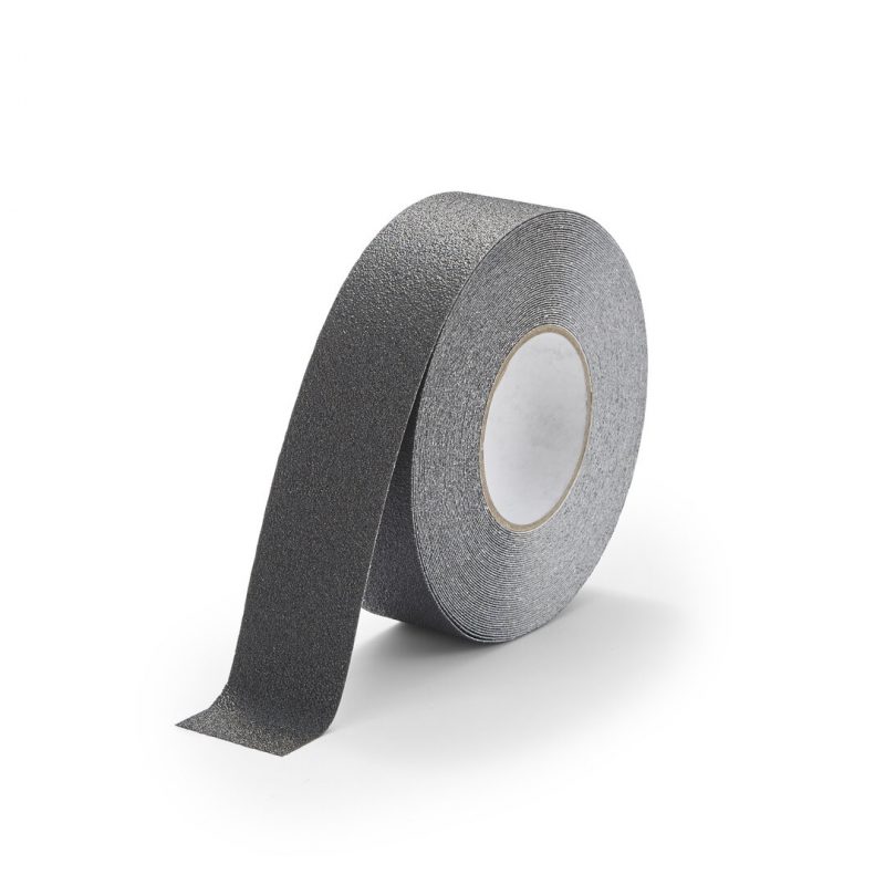 Černá korundová chemicky odolná protiskluzová páska FLOMA Standard Chemical Resistant - 18,3 m x 5 cm a tloušťka 0,7 mm (cena za 1 ks)
