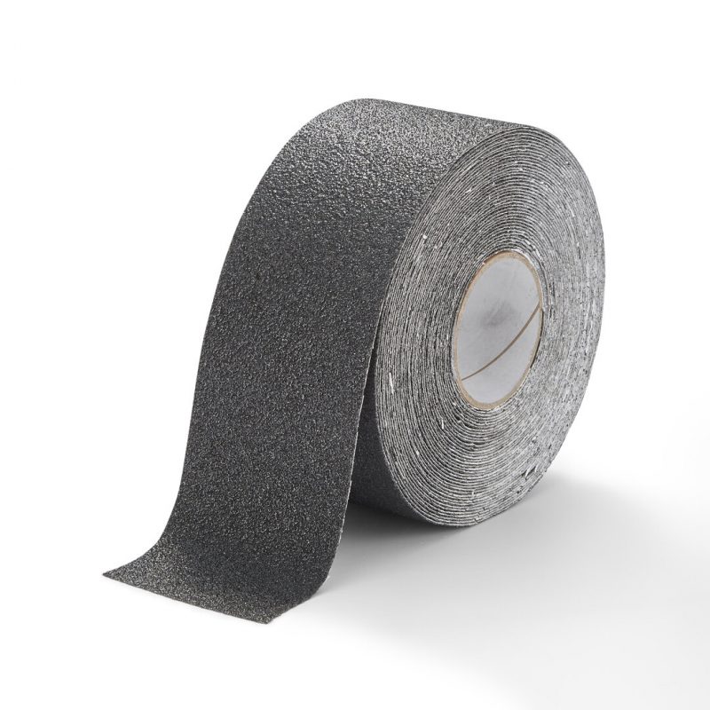 Černá korundová chemicky odolná protiskluzová páska FLOMA Extra Super Chemical Resistant - 18,3 m x 10 cm a tloušťka 1 mm (cena za 1 ks)