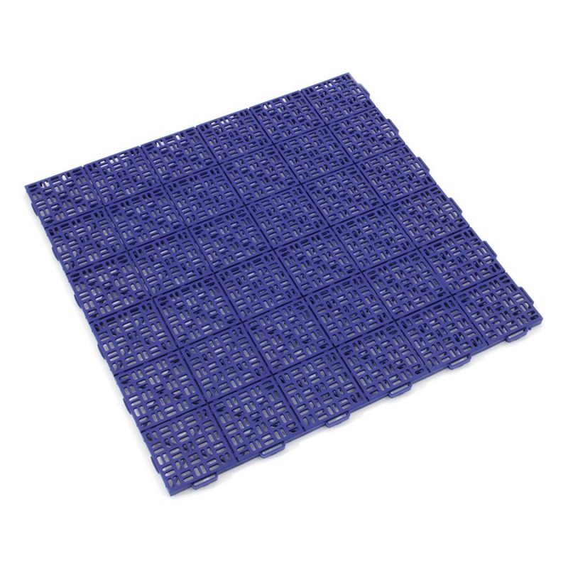 Modrá plastová děrovaná terasová dlažba Linea Marte - 55,5 x 55,5 x 1,3 cm (cena za 1 ks)