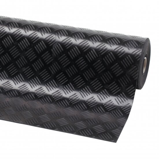 Černá průmyslová olejivzdorná metrážová rohož Check ‘n’ Roll - 1 x 140 x 0,3 cm (cena za 1 cm)