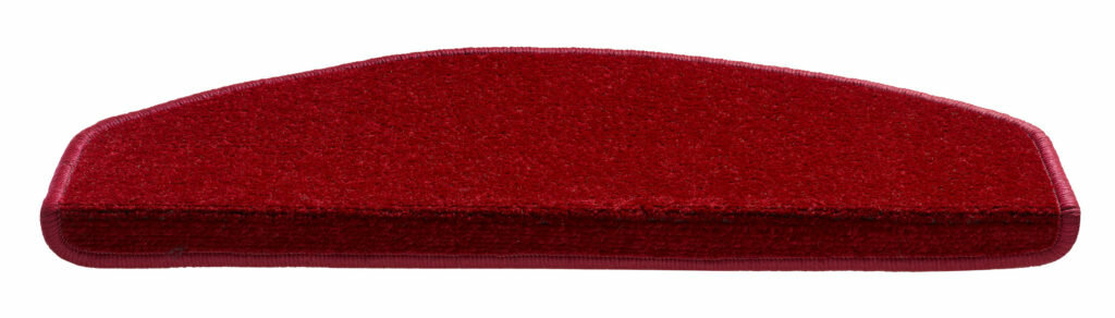 Červený kobercový půlkruhový nášlap na schody Parma - 25 x 65 cm (cena za 1 ks)