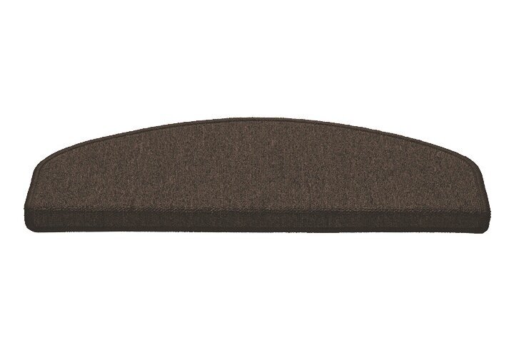 Hnědý kobercový půlkruhový nášlap na schody Paris - 25 x 65 cm (cena za 1 ks)