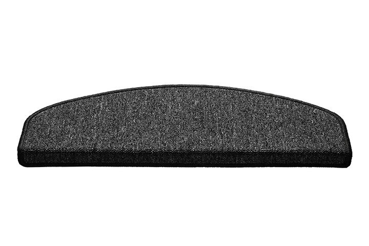 Černý kobercový půlkruhový nášlap na schody Paris - 25 x 65 cm (cena za 1 ks)