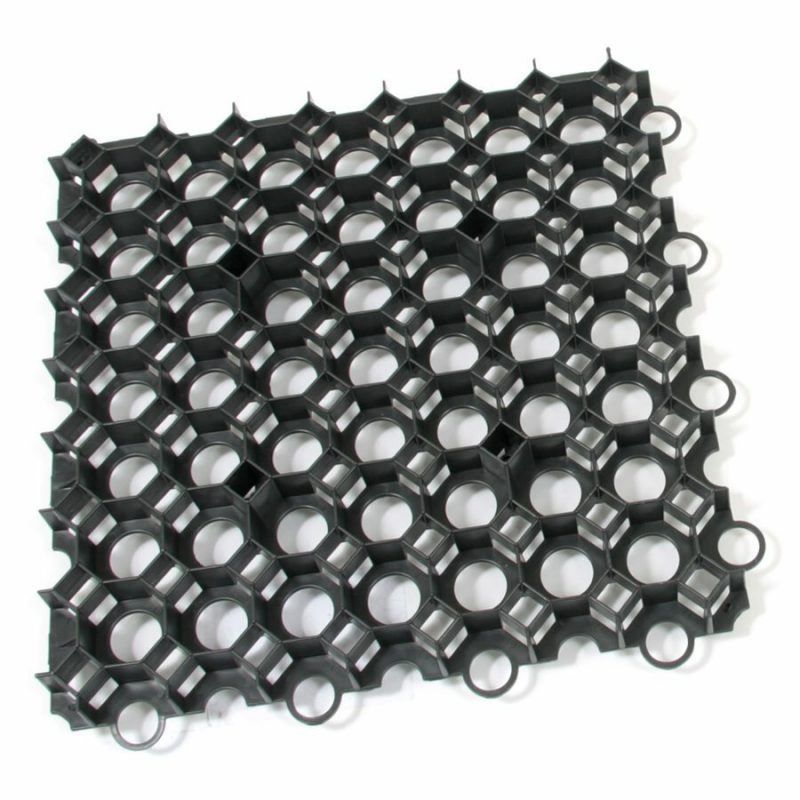 Černá plastová zatravňovací dlažba FLOMA Stella Green - 50 x 50 x 4 cm (cena za 1 ks)