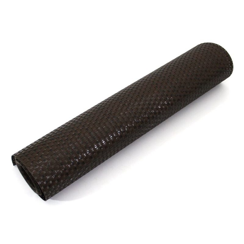 Černo-hnědá plastová ratanová stínící rohož \"umělý ratan\" (role) - délka 500 cm a výška 75 cm (cena za 1 ks)