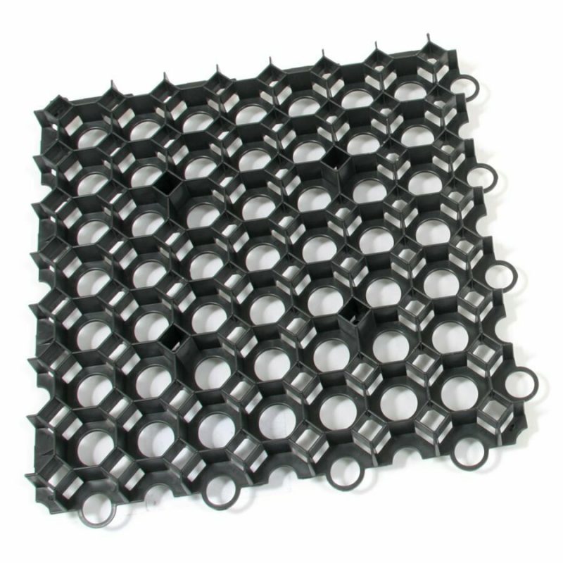 Černá plastová zatravňovací dlažba FLOMA Stella Green - 50 x 50 x 5 cm (cena za 1 ks)