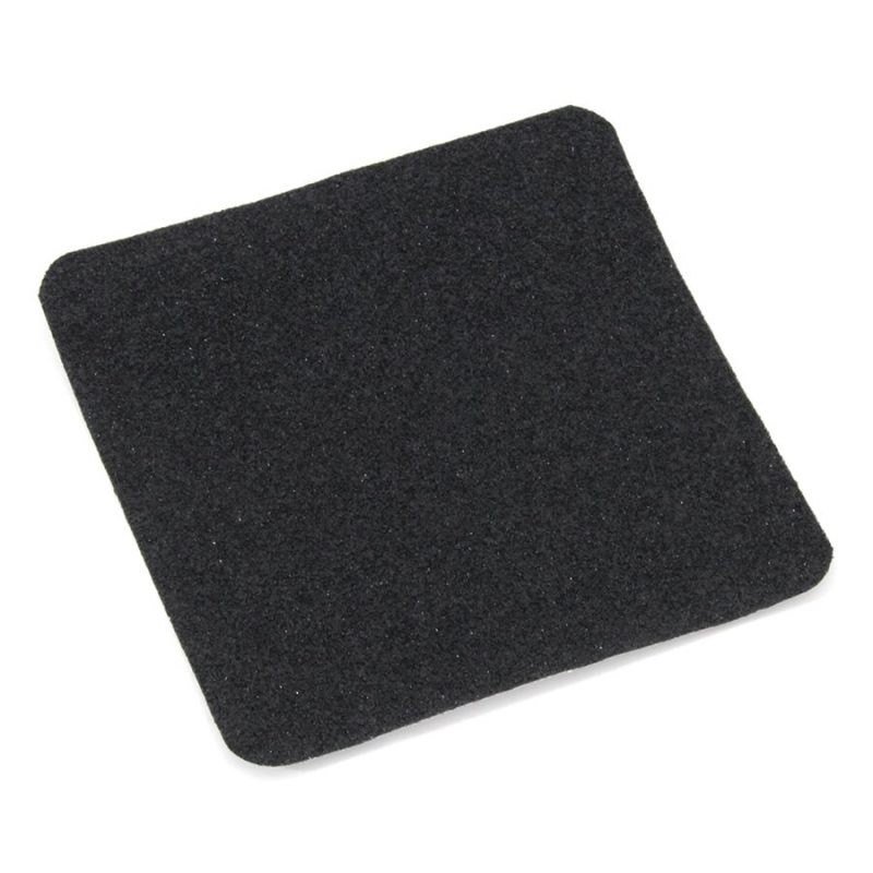 Černá korundová protiskluzová páska (dlaždice) FLOMA Super - 24 x 24 cm tloušťka 1 mm (cena za 1 ks)
