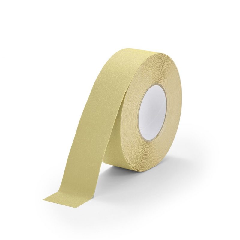 Béžová korundová protiskluzová páska FLOMA Standard - 18,3 m x 5 cm a tloušťka 0,7 mm (cena za 1 ks)
