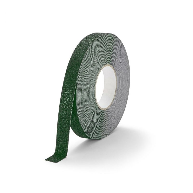 Zelená korundová protiskluzová páska FLOMA Super - 18,3 m x 2,5 cm a tloušťka 1 mm (cena za 1 ks)