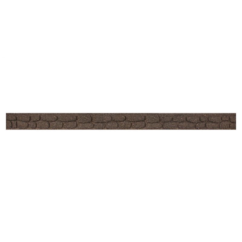 Hnědý gumový zahradní obrubník FLOMA Rockwall - 122 x 5,1 x 8,9 cm (cena za 1 ks)