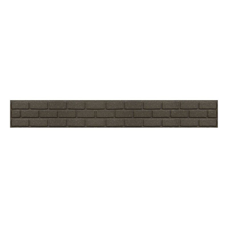 Hnědý gumový zahradní obrubník FLOMA Bricks - 120 x 2 x 15 cm (cena za 1 ks)