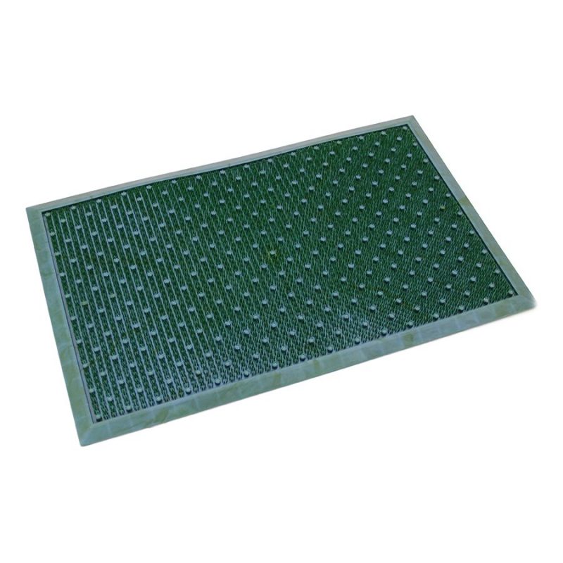 Zelená čistící venkovní vstupní rohož FLOMA Dots - 37 x 60 x 1,8 cm (cena za 1 ks)