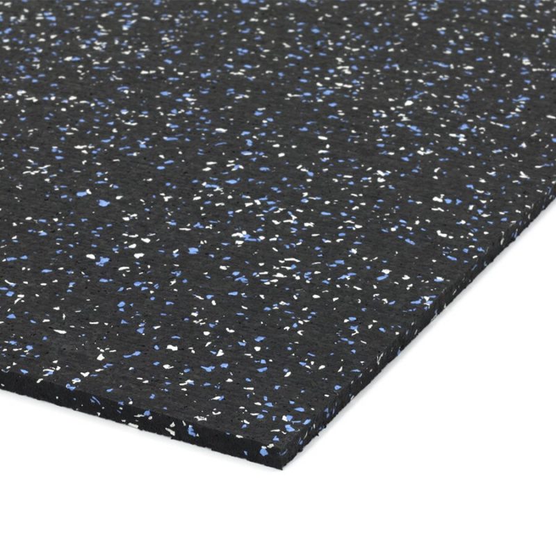 Černo-bílo-modrá podlahová guma (deska) FLOMA FitFlo SF1050 - 198 x 98 x 0,8 cm (cena za 1 ks)