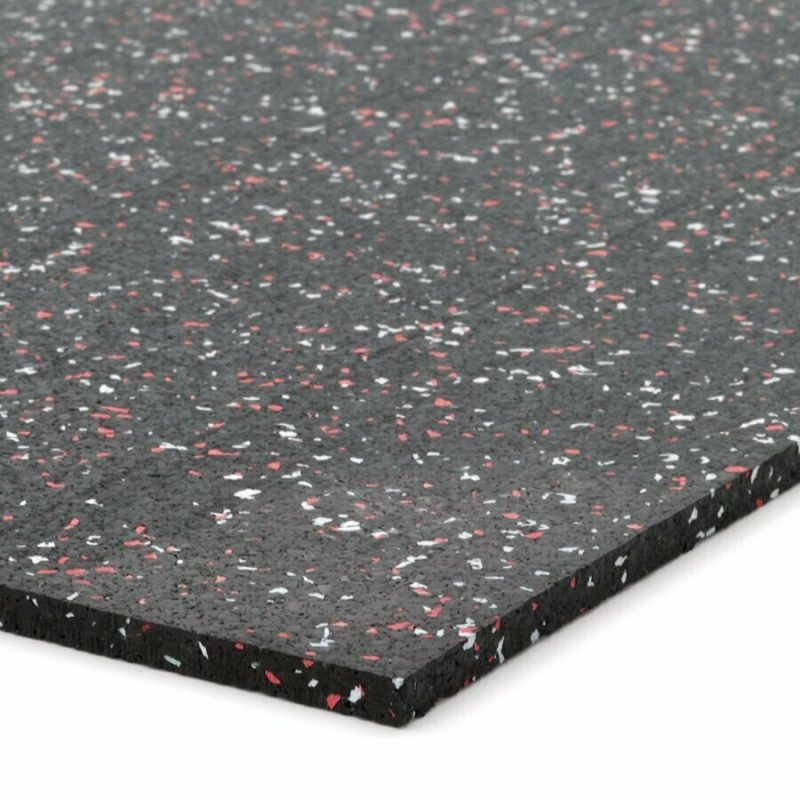 Černo-bílo-červená podlahová guma (deska) FLOMA FitFlo SF1050 - 198 x 98 x 0,8 cm (cena za 1 ks)