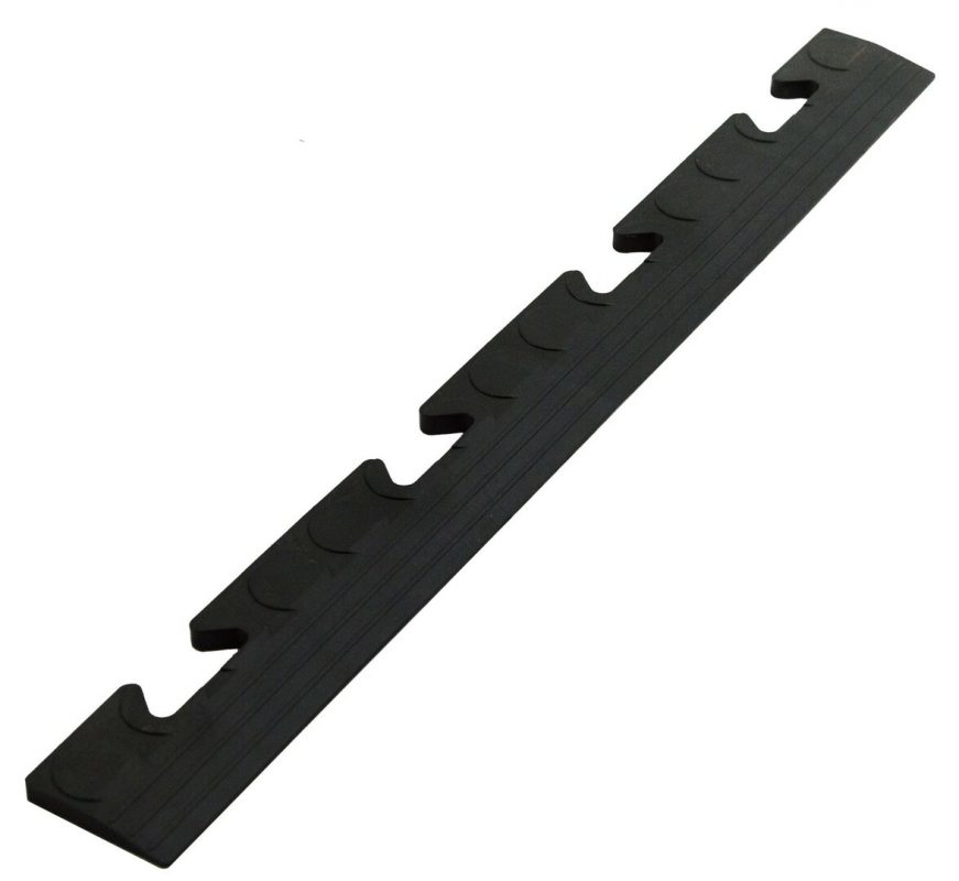 Černý (PVC) vinylový nájezd \"samice\" pro dlaždice Tenax - 48 x 5,1 x 0,8 cm (cena za 1 ks)