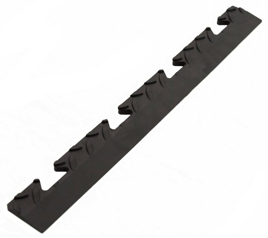 Černý (PVC) vinylový nájezd \"samice\" pro dlaždice Tenax - 48 x 5,1 x 0,8 cm (cena za 1 ks)