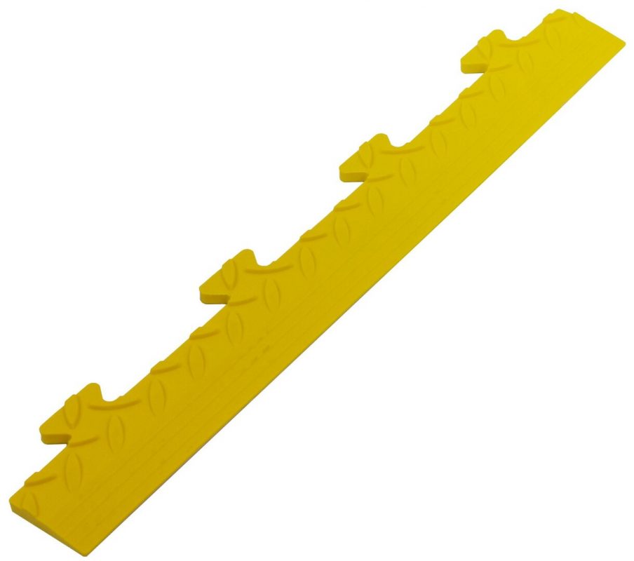 Žlutý (PVC) vinylový nájezd \"samec\" pro dlaždice Tenax - 48 x 7 x 0,8 cm (cena za 1 ks)