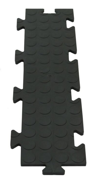 Černá PVC vinylová zátěžová puzzle protiskluzová spojovací dlažba Tenax - 50 x 12 x 0,8 cm (cena za 1 ks)