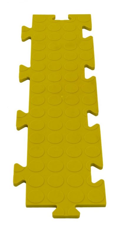 Žlutá PVC vinylová zátěžová puzzle protiskluzová spojovací dlažba Tenax - 50 x 12 x 0,8 cm (cena za 1 ks)