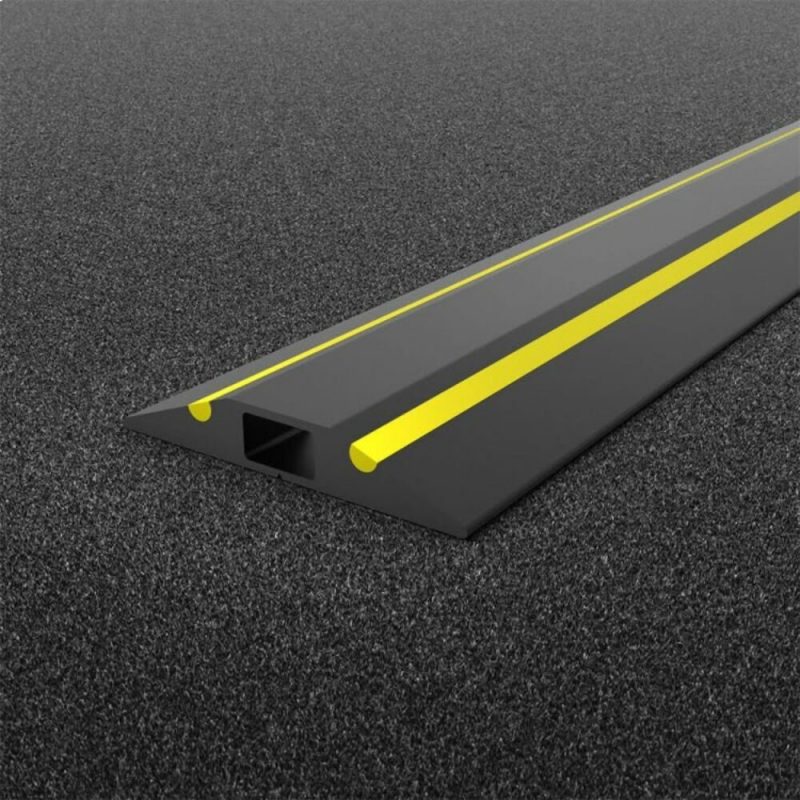 Černo-žlutý plastový kabelový most - 300 x 6,8 x 1,1 cm (cena za 1 ks)