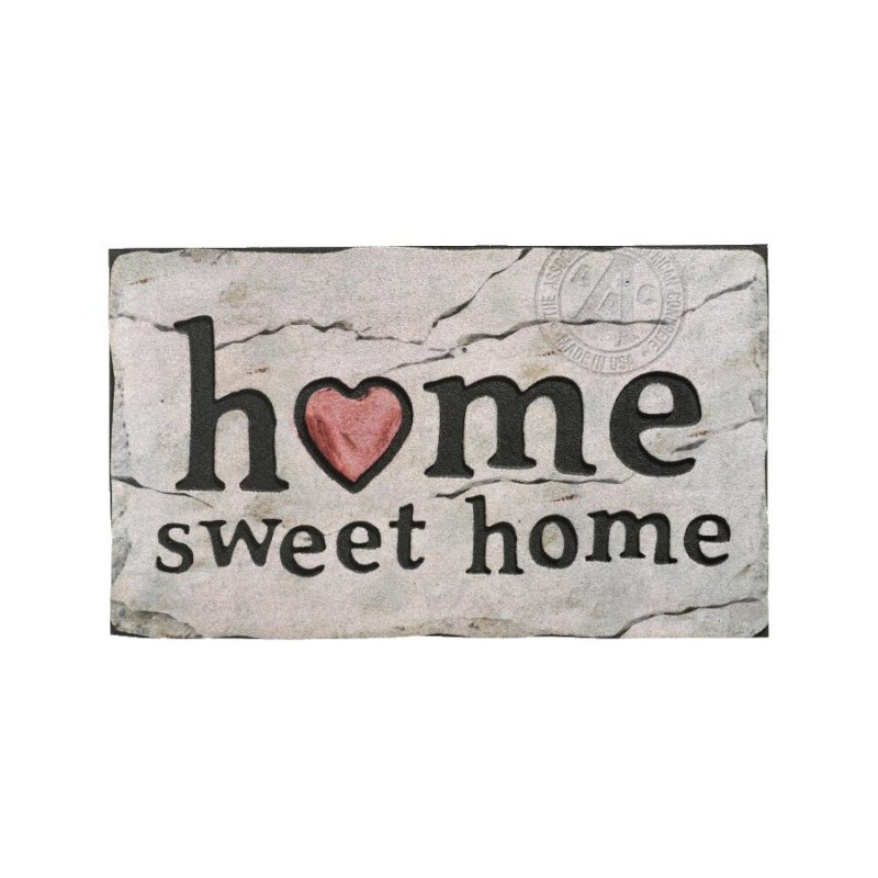 Šedá vnitřní čistící vstupní rohož FLOMA Home Sweet Home - 46 x 76 x 1 cm (cena za 1 ks)