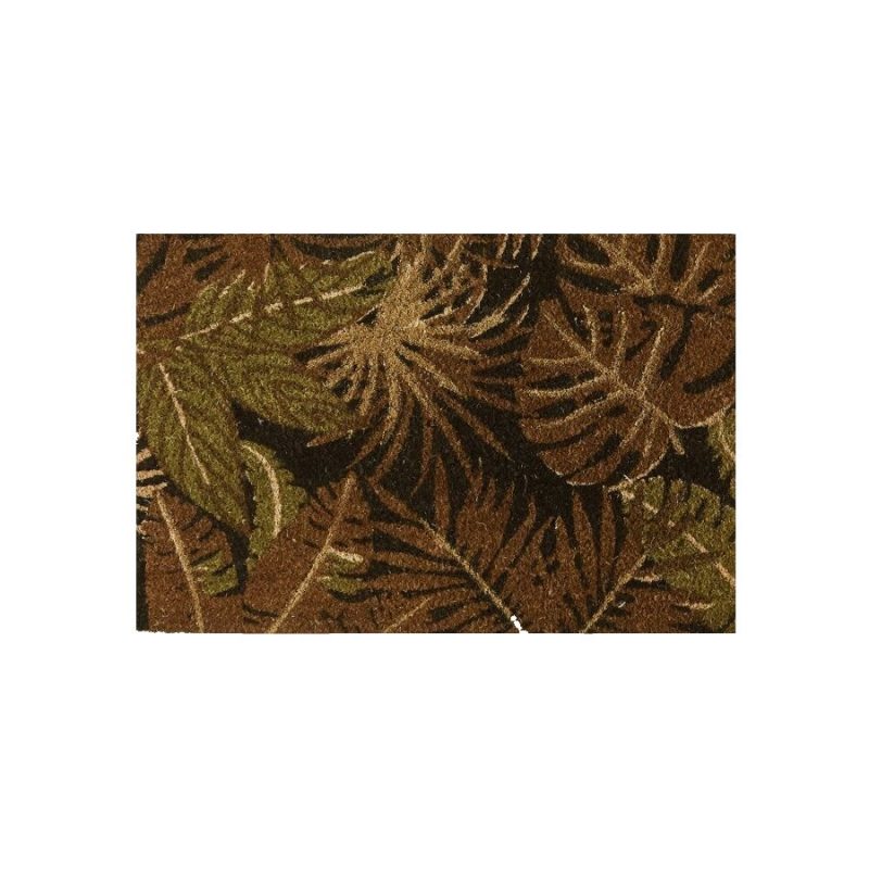 Kokosová čistící venkovní vstupní rohož FLOMA Leaves - 40 x 60 x 1,5 cm (cena za 1 ks)