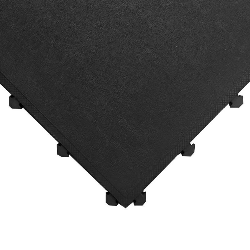 Černá gumová protiúnavová protiskluzová rohož Premium Fatigue - 50 x 50 x 2,4 cm (cena za 1 ks)