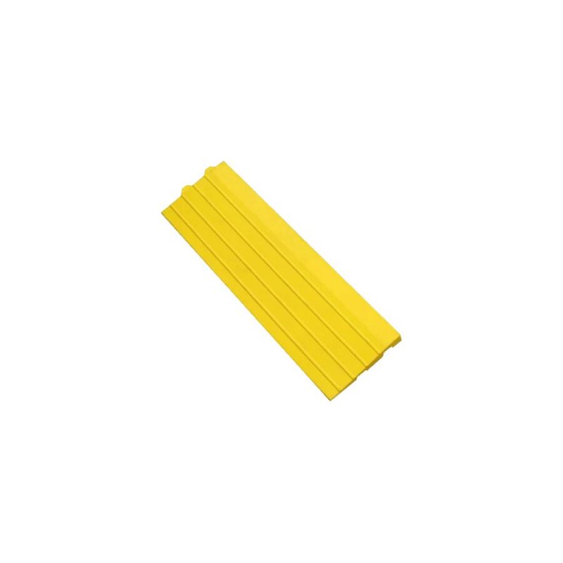 Žlutá gumová náběhová hrana \"samice\" pro rohože Premium Fatigue - 50 x 15 x 2,4 cm (cena za 1 ks)