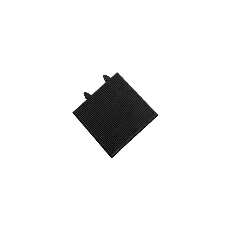 Černá gumová rohová náběhová hrana pro rohože Tough - 18 x 18 x 2 cm (cena za 1 ks)