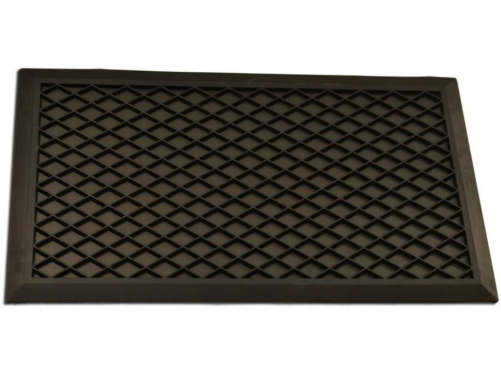 Černá gumová venkovní čistící vstupní rohož FLOMA Simple - 39 x 67 x 1 cm (cena za 1 ks)