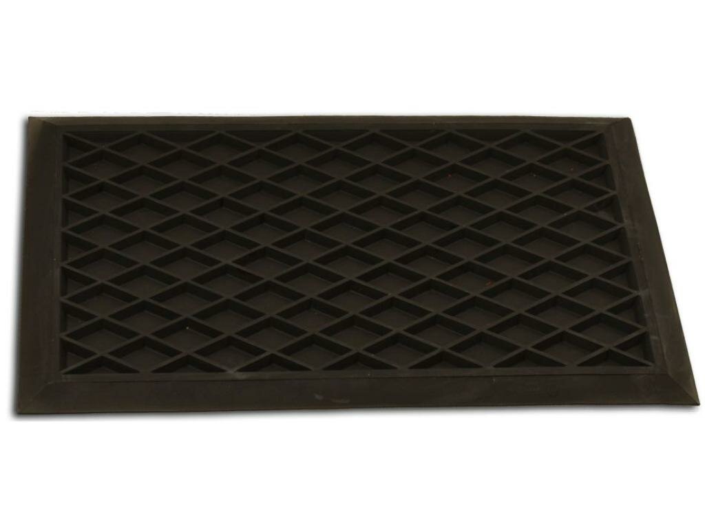 Černá gumová venkovní čistící vstupní rohož FLOMA Simple - 30 x 45 x 1 cm (cena za 1 ks)