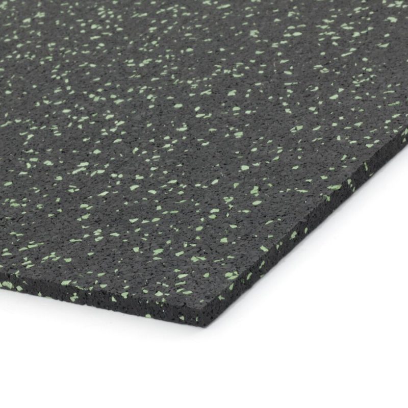 Černo-zelená podlahová guma (deska) FLOMA FitFlo SF1050 - 200 x 100 x 0,8 cm (cena za 1 ks)