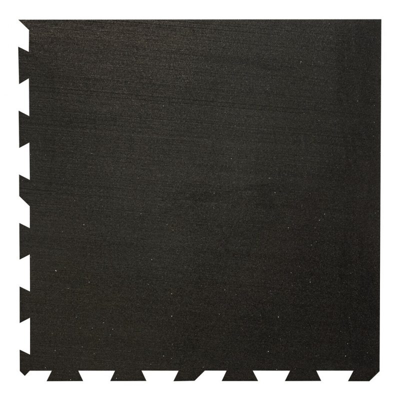 Černá gumová modulová puzzle dlažba (roh) FLOMA IceFlo SF1100 - 100 x 100 x 0,8 cm (cena za 1 ks)