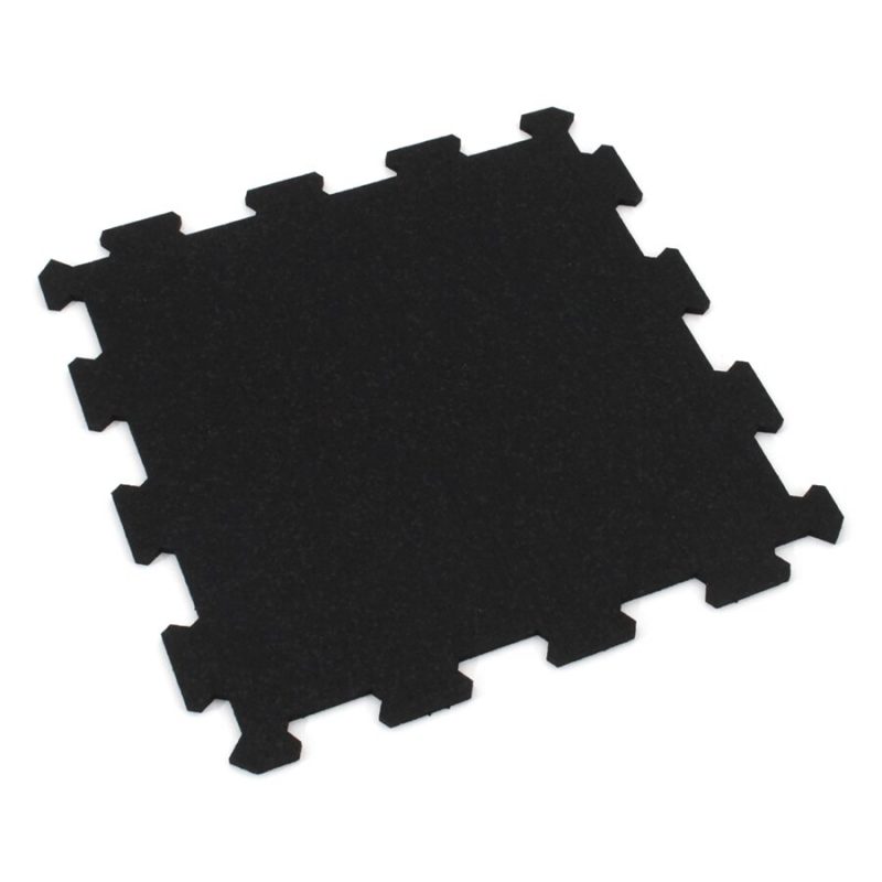 Černá gumová modulová puzzle dlažba (střed) FLOMA FitFlo SF1050 - 50 x 50 x 0,8 cm (cena za 1 ks)