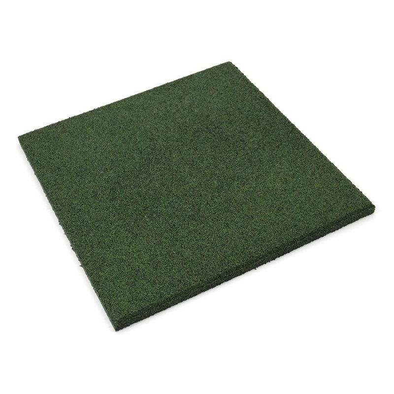 Zelená gumová hladká dlažba (V20/R00) FLOMA - 50 x 50 x 2 cm (cena za 1 ks)