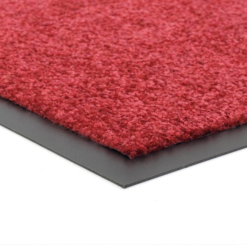 Červená vnitřní čistící pratelná vstupní rohož FLOMA Twister - 90 x 250 x 0,8 cm (cena za 1 ks)