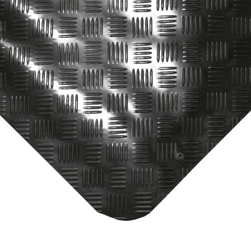 Černá gumová protiúnavová olejivzdorná ESD antistatická průmyslová rohož (role) - 10 m x 100 cm x 1 cm (cena za 1 ks)