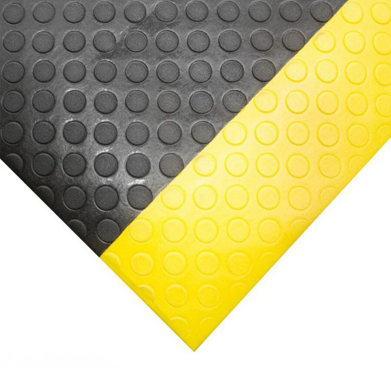 Černo-žlutá pěnová protiúnavová protiskluzová průmyslová rohož - 90 x 60 x 0,95 cm (cena za 1 ks)
