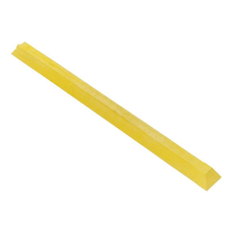 Žlutá gumová náběhová hrana \"samice\" (100% nitrilová pryž) pro rohože Fatigue - 100 x 7,5 cm (cena za 1 ks)