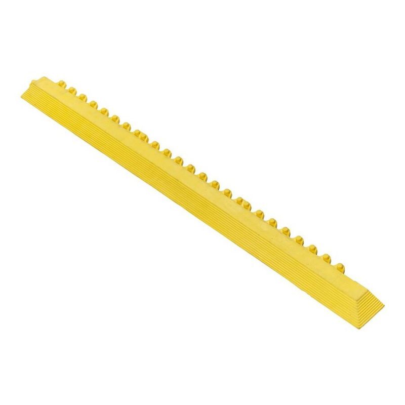 Žlutá gumová náběhová hrana \"samec\" (100% nitrilová pryž) pro rohože Fatigue - 100 x 7,5 cm (cena za 1 ks)