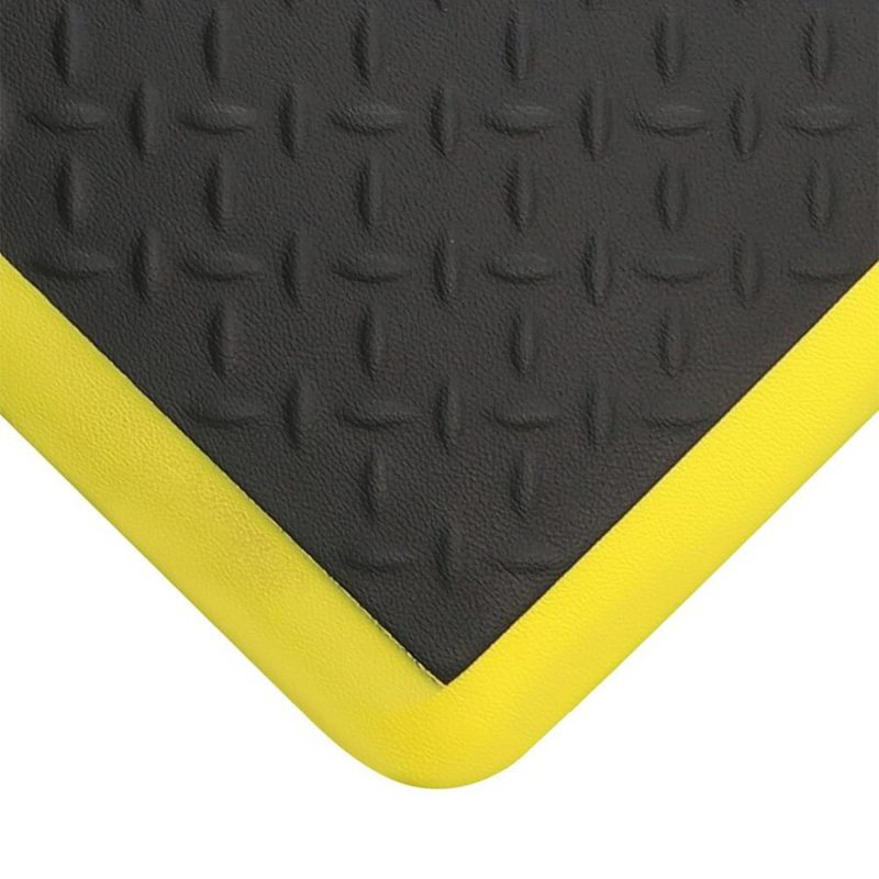 Černo-žlutá pěnová protiúnavová protiskluzová průmyslová rohož - 90 x 60 x 1,8 cm (cena za 1 ks)