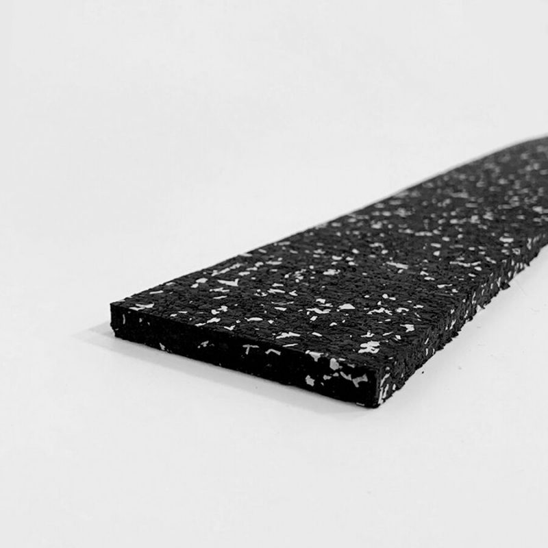 Černo-šedá gumová soklová podlahová lišta FLOMA SF1100 IceFlo - 200 x 7 cm a tloušťka 0,8 cm (cena za 1 ks)
